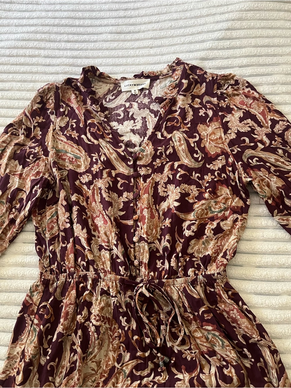 Lucky Brand Printed Long Sleeve Dress - Picture 3 of 8